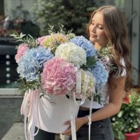 Монобукеты с гортензиями  Киев