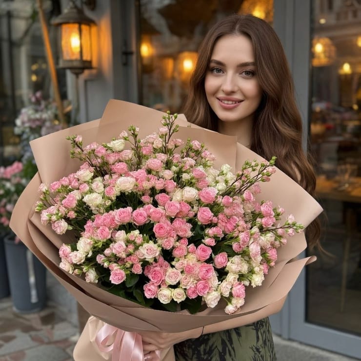 51 кустовая роза – доставка цветов в Душанбе
