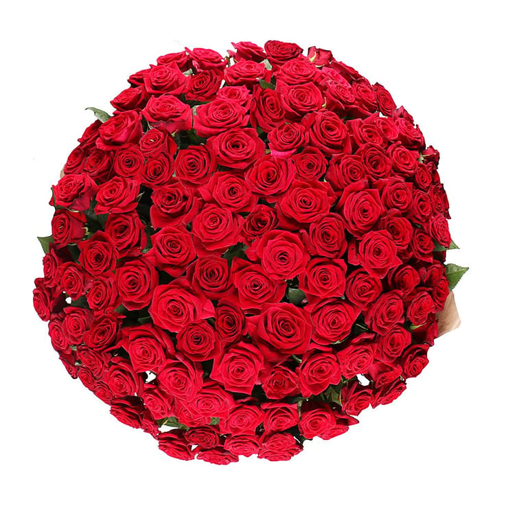 101 роза + Конфеты Ferrero Rocher – доставка цветов в Нью-Йорк